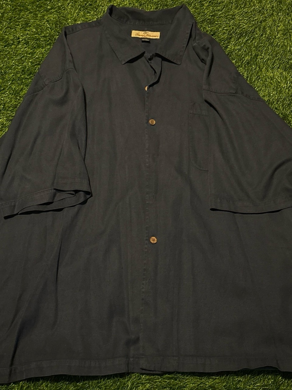 Tommy Bahama Men's Short-Sleeve Silk Blend  Button-Up Shirt XXL